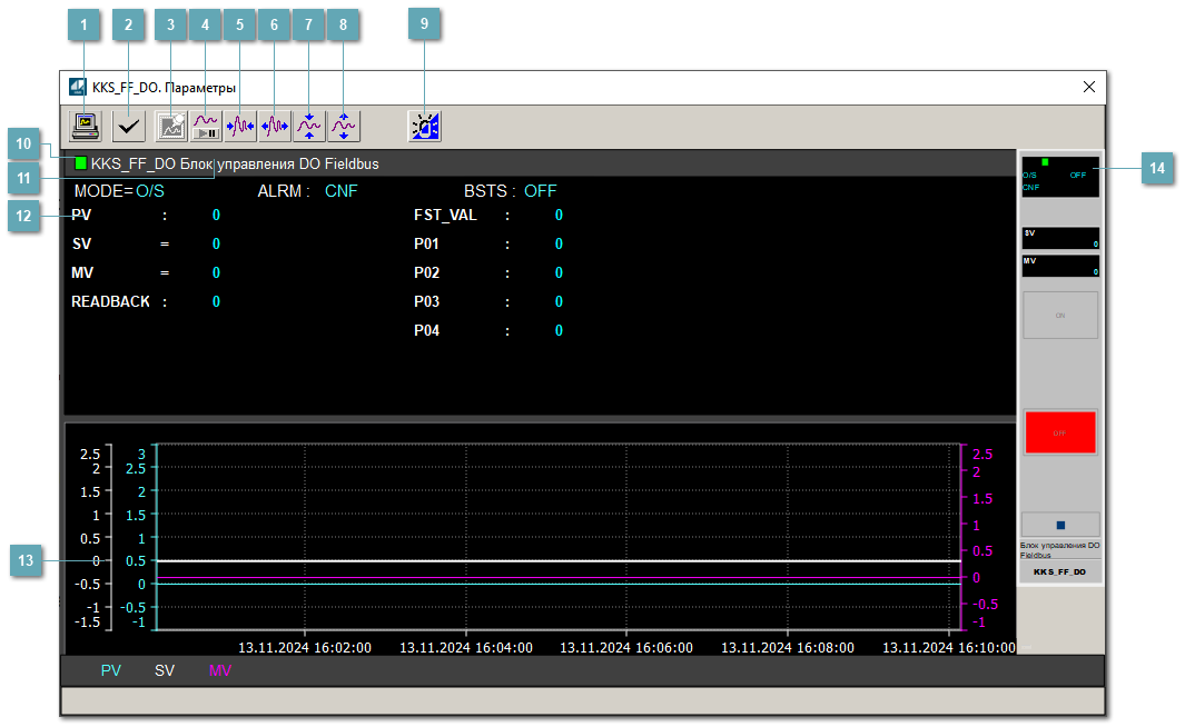 Окно Параметры