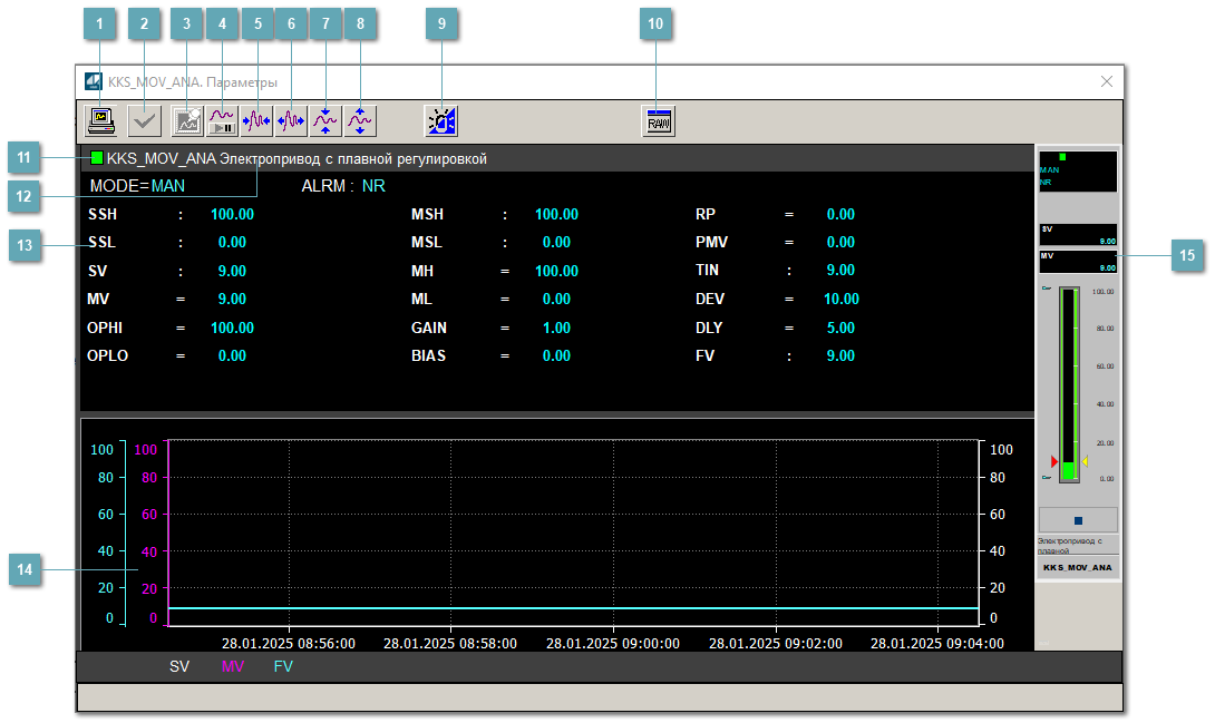 Окно Параметры