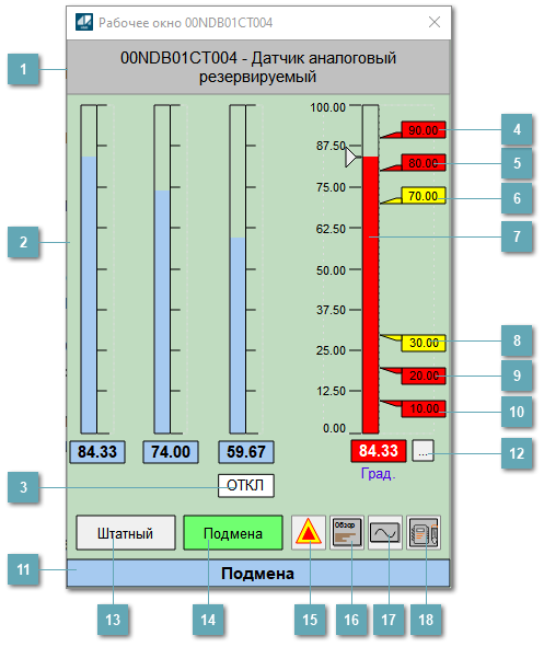 Окно Рабочее