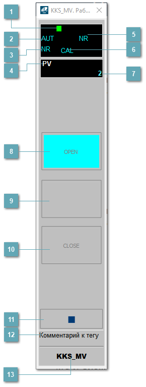 Окно Рабочее