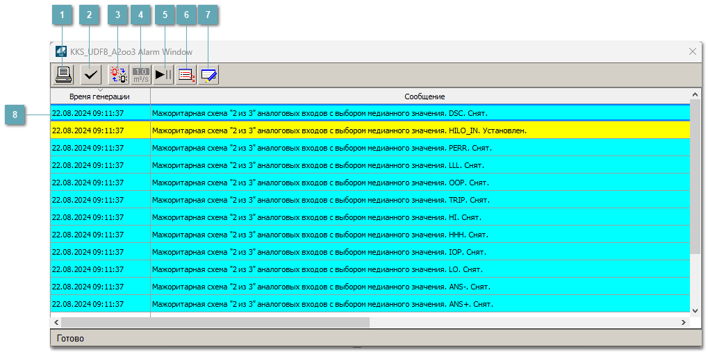 Окно Журнал событий