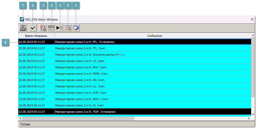 Окно Журнал событий